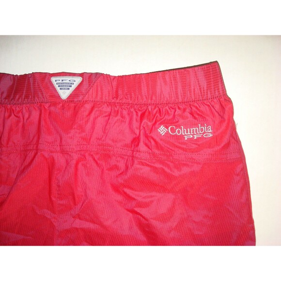 Womens New NWT Columbia Red M Hike Shorts Tidal Spray PFG Nice Casual Zip UPF - Picture 9 of 10